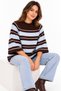 New Season Women's Crew Neck Striped Knit Sweater – Soft Texture, Comfortable Fit, 3/4 Sleeves, Stylish and Modern Design. - 4