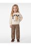 Baby Girls Cream Graphic Print Round Neck Long Sleeves Sweatshirt