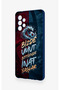 Samsung A52 Compatible Wavy Burgundy and Blue Patterned Silicone Case. - 4