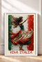 Viva Italia Dancing Woman Framed Painting, Italy Poster, Living Room, Kitchen, Wall Decor, Itp125. - 3