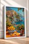 Go to Italy, Lemon-Themed Coastal Village Framed Painting, Italy Poster, Wall Decor, Itp126. - 2