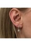 Silver Dangle Minimal Flower Women's Earrings - 6