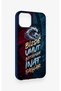 iPhone 13 Compatible Wavy Burgundy and Blue Patterned Silicone Case. - 3