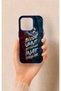 Wavy Burgundy and Blue Patterned Silicone Case Compatible with iPhone 15 Pro.
