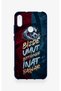 Huawei Y6 2019 Compatible Wavy Burgundy and Blue Patterned Silicone Case. - 2