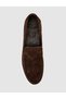 Genuine Leather Brown Men's Loafer Shoes - 6