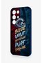 Realme C85 5g Compatible Wavy Burgundy Blue Patterned Silicone Case - 4