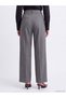 Anthracite Wide-Leg Pleated Women's Fabric Trousers - 4