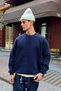 Puffer Navy Blue Boxy Fit Sweatshirt - 6