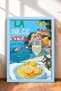 La Dolce Vita Lemon Spaghetti and Wine Framed Painting, Italy Poster, Wall Decor, Itp123.