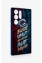 Samsung S23 Ultra Compatible Wavy Burgundy and Blue Patterned Silicone Case. - 3