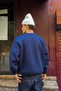 Puffer Navy Blue Boxy Fit Sweatshirt - 4