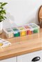 Single-Lock Lid Transparent Food Storage Container with Compartments, Accessory Storage Box, 1.1 Liters. - 2