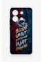 Redmi Note 13 Pro 5g Compatible Wavy Burgundy and Blue Patterned Silicone Case. - 2