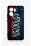 Oppo Reno 13F Compatible Wavy Burgundy and Blue Patterned Silicone Case. - 2