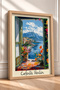 Cefalù, Italy – Open Window View – Framed Painting – Italy Poster – Living Room, Kitchen, Wall Decor – Itp137 - 2