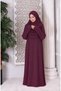 One-Piece Long Prayer Dress, Plum Color. - 2