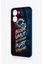 Vivo Y16 Compatible Wavy Burgundy and Blue Patterned Silicone Case. - 4