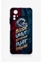 Wavy Burgundy and Blue Patterned Silicone Case Compatible with Redmi Note 12S. - 2