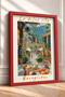 Buongiorno Kubbeli Street Kruvasan Framed Painting Italy Poster Living Room Kitchen Wall Decor Itp127 - 2