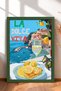 La Dolce Vita Lemon Spaghetti and Wine Framed Painting, Italy Poster, Wall Decor, Itp123.