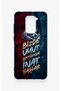 Wavy Burgundy and Blue Patterned Silicone Case Compatible with Redmi Note 9. - 2