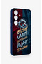 Samsung S24 Compatible Wavy Burgundy and Blue Patterned Silicone Case. - 3