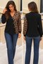 Women's Long-Sleeved V-Neck Modal Blouse with Buttoned Front and Patterned Details - New Season, Original Design, and Modern Elegance. - 3
