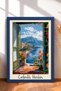 Cefalù, Italy – Open Window View – Framed Painting – Italy Poster – Living Room, Kitchen, Wall Decor – Itp137