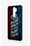 Wavy Burgundy and Blue Patterned Silicone Case Compatible with Redmi Note 8 Pro. - 4