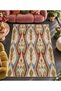 Eta Pastel Ikat Geometric Pattern Woven Base Rug Eta4440 - 3