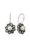 Silver Flower Pearl Earrings