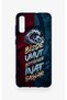 Samsung A70 Compatible Wavy Burgundy and Blue Patterned Silicone Case. - 2