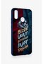 Huawei P20 Lite Compatible Wavy Burgundy and Blue Patterned Silicone Case. - 3