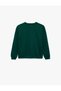 Boys Green Graphic Print Crew Neck Long Sleeves Sweatshirt - 5