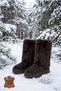 Kate Women's Boots, Outer Fur, Folded Design, Fur Lining, Genuine Leather Suede.
