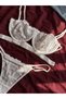 Banded Detail Soft Lace Underwire Lingerie Set - 3