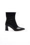 Zrcb2 Premium Black Crocodile-Patterned Chunky-Heel Zippered Winter Boots (7cm) - 5