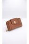 Women's Medium-Sized Multi-Compartment Wallet with Zipper and Magnetic Closure.