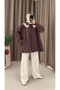 Lace-Trimmed Trench Coat - 110 - 90017 - Dark Brown - 2