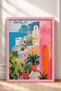 Amalfi Pink Belt and Potted Plant on a Terraced Frame – Italy Poster – Living Room, Kitchen, Wall Decor – Itp162 - 3