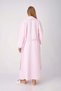 Maternity and Postpartum Nightgown Set, 2-Piece, with Lace Panels, Buttoned, Nursing-Friendly, Jacquard Fabric. - 5