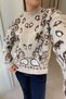 Authentic Patterned Shawl Knit Sweater - Beige-Brown - 3