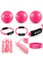 Pilates Cardio Set – 35 cm Hoop + Aerobic Resistance Band + Pilates Ball (25 cm) + Sponge Jump Rope - 3