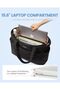 Tote Bag for Women, Puffer Work Travel Handbag with Zipper for Teacher Nurse, Quilted Cute Laptop Shoulder Gym Bag - 6