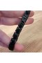 Steel Italian Charm Bracelet - Black Flexible Unisex Steel Bracelet - 3