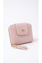 Women's Mini Multi-Compartment Zippered Cardholder Wallet with Tassel Detail.