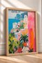 Amalfi Pink Belt and Potted Plant on a Terraced Frame – Italy Poster – Living Room, Kitchen, Wall Decor – Itp162 - 2