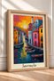 Sorrento Pink and Blue Facade Houses Framed Poster, Italy Poster, Living Room, Kitchen, Wall Decor, Itp144. - 2