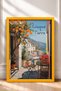 Five Terre Terrace with Orange Tree Framed Painting, Italy Poster, Wall Decor, Itp169. - 3